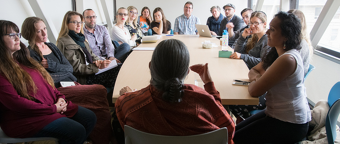 Students meeting with Vandana Shiva